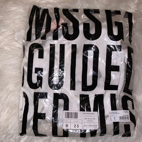 White Button Down Satin Shirt - Picture 7 of 8